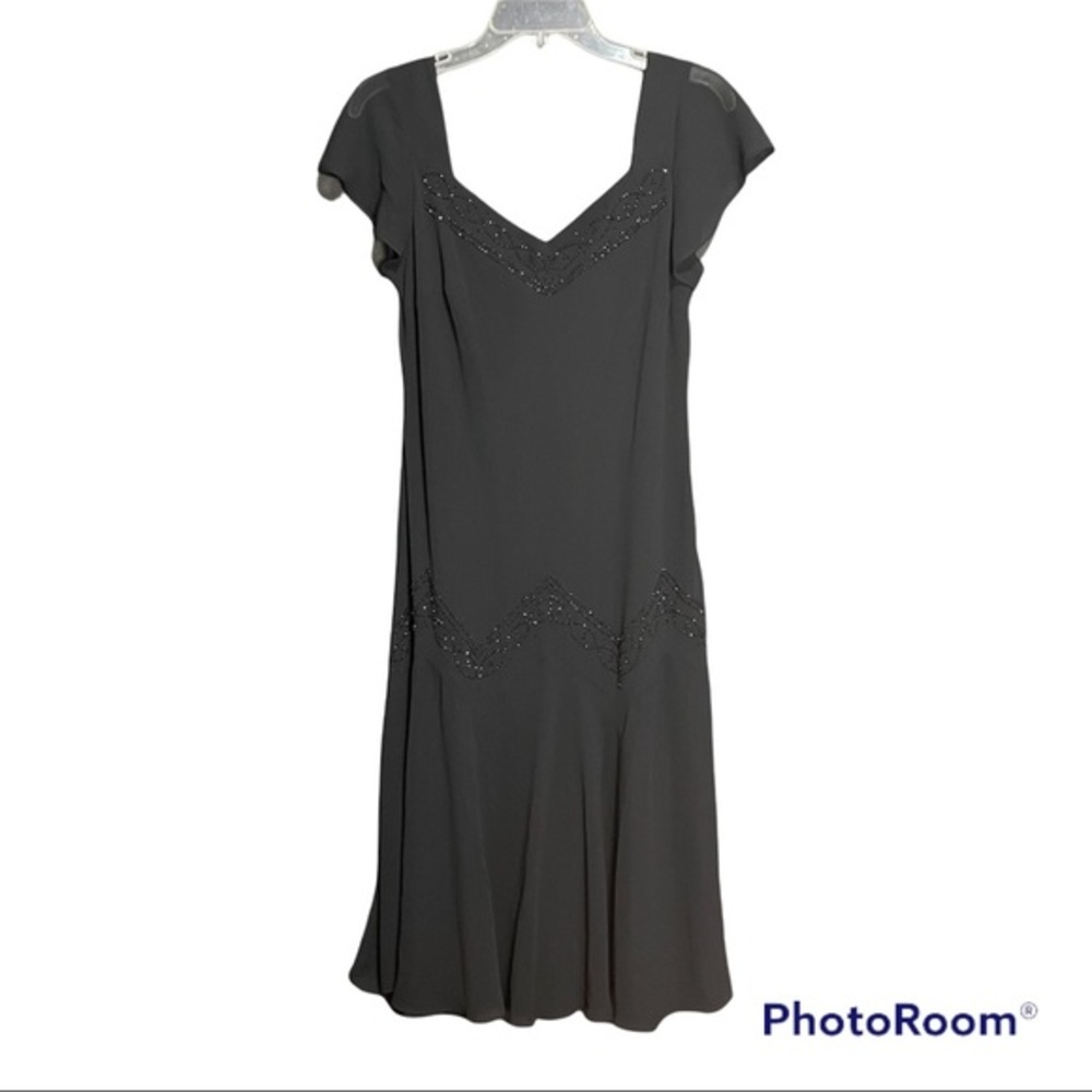 Last Chance 🚨 S.L Fashions Black Evening Dress with sequins